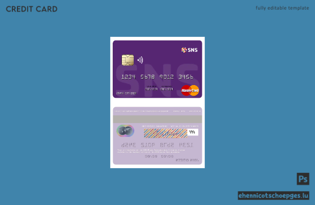 Beispielvorschau der Mastercard der SNS Bank Niederlande